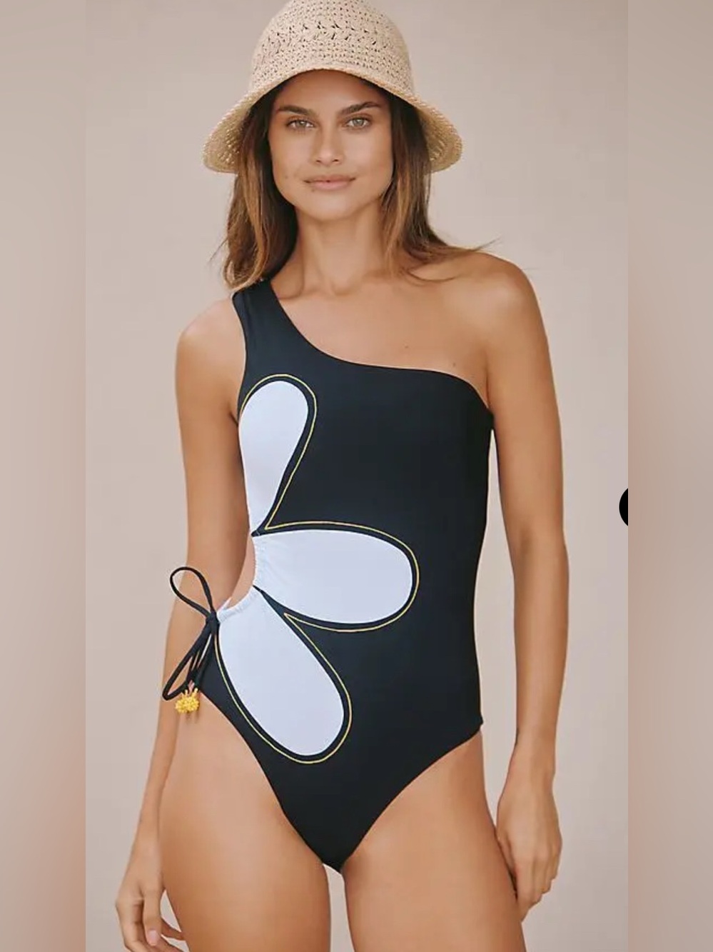 Farm Rio Giant Flower One Shoulder One-Piece Swimsuit NWT size M